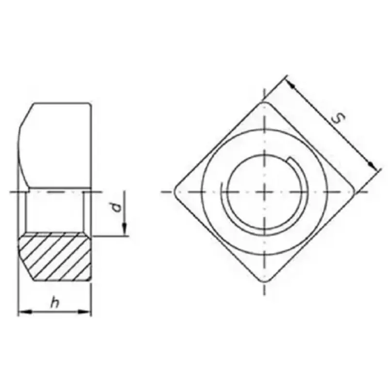 Porca Quadrada Pesada