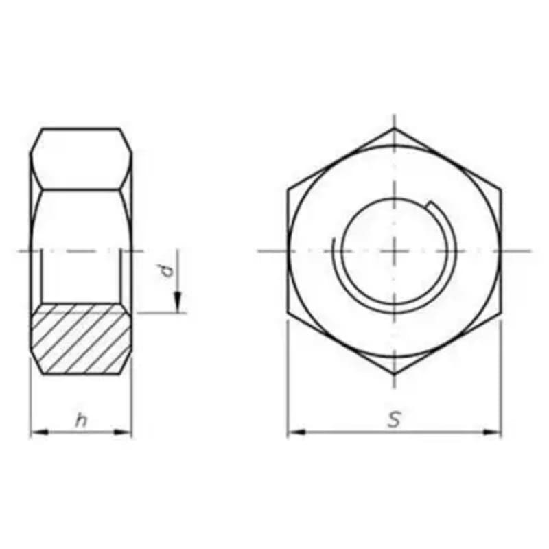 Porca Sextavada Torque